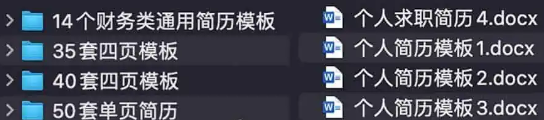 免费简历模版大全 ，内含100多套不同类型简历模版