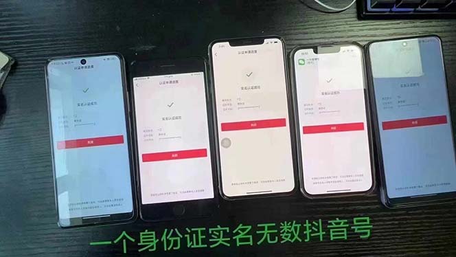 抖音无限实名技术：一个SFZ号码可以十名无数个抖音账号(图2)