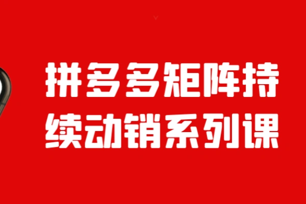 拼多多矩阵持续动销系列课