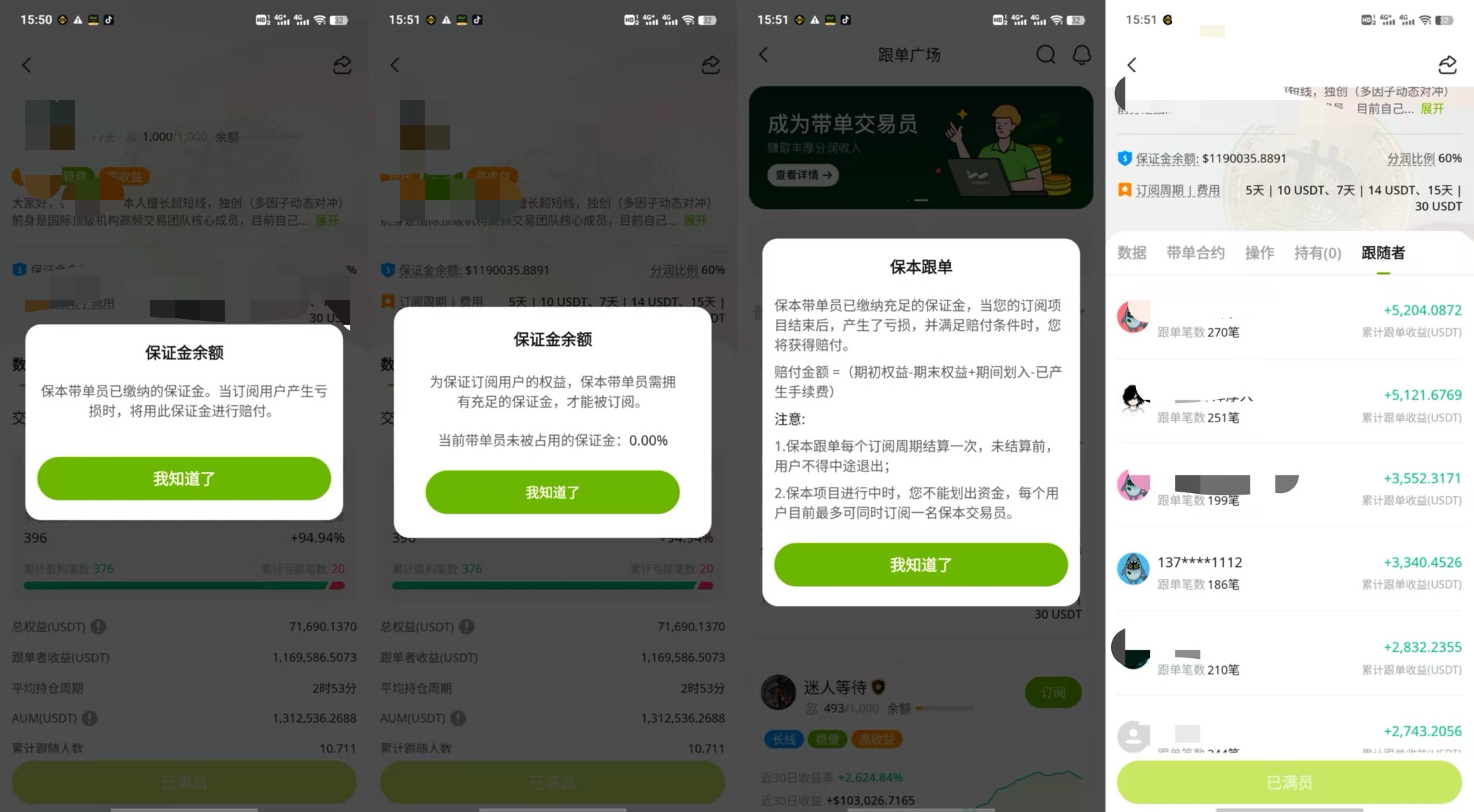 合约包赔AI智能监测跟单助手，百人实测收益1800刀+，筛选真正的大佬你的恐慌平台买账【跟单助手+使用教程】(图4)