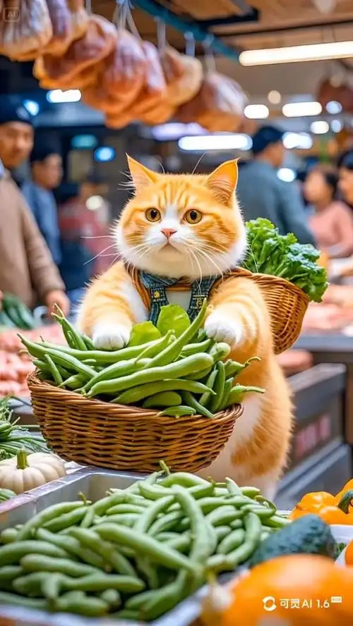AI一键橘猫买菜做饭视频AI快速起千粉万粉号(图2)