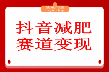 抖音减肥赛道变现，两种玩法轻松变现3W+，新手也能快速复制!