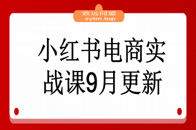 小红书电商实战课9月更新，开店流程/选品策略/爆款店铺打造，单号月均10w+