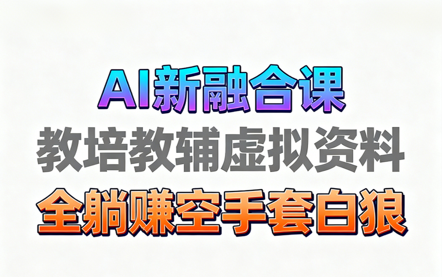 育儿教学教培新玩法 AI生成教学视频 变现天花板高！