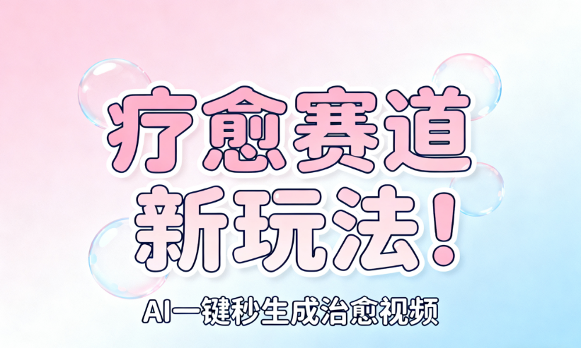 AI+疗愈+一键生成!一分钟一条素材,轻松做矩阵