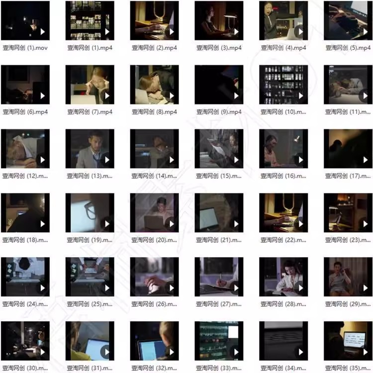 人物加班熬夜工作学习视频素材忙碌白领繁忙情感励志短视频素材(图3)