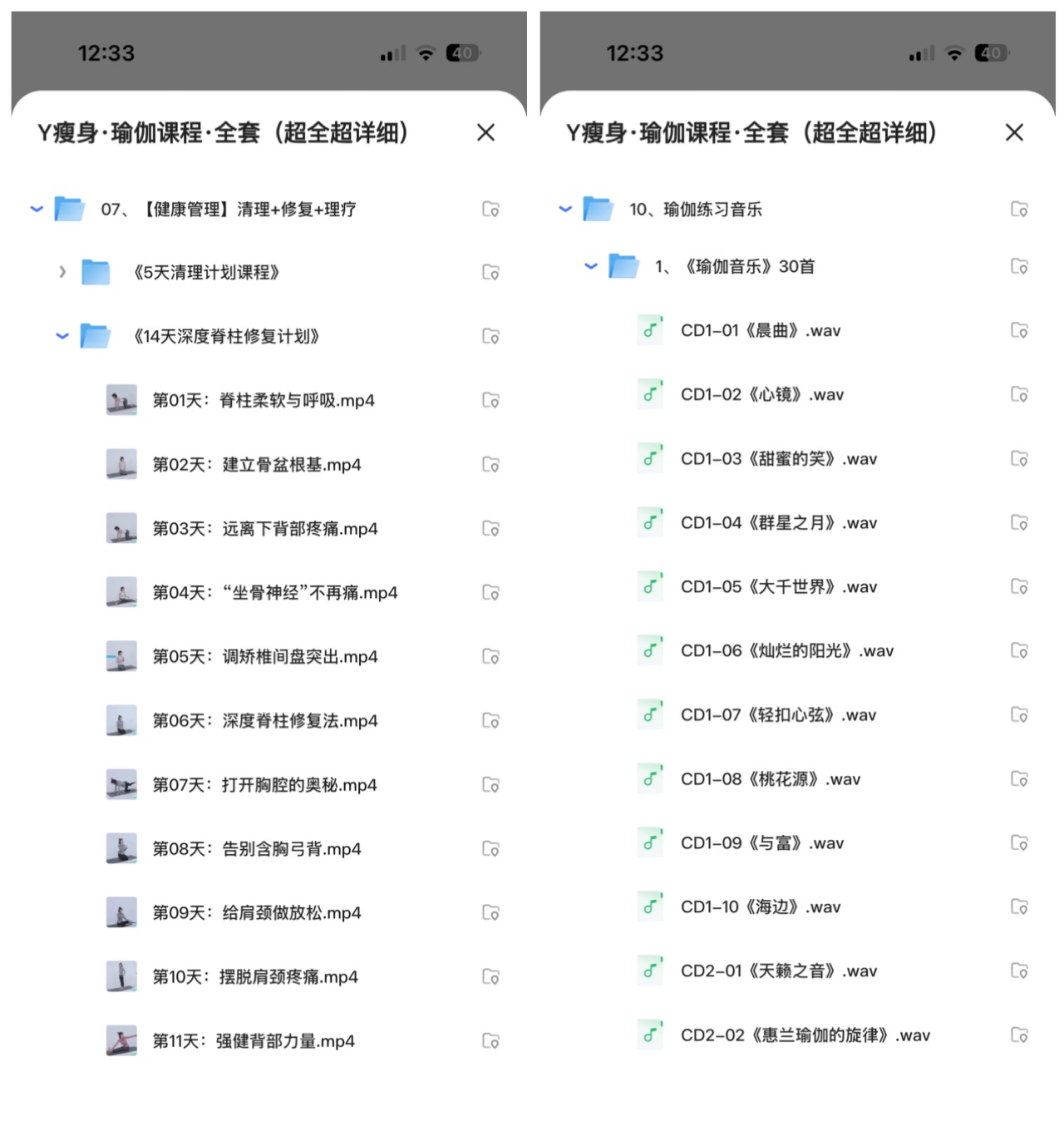 朋友付费398买来的，瘦⁢身⁢瑜⁢伽⁢私教课⁢程⁢ ( ⁢全⁢套 ) ⁢+ 瑜伽音乐，超全超详细，1080P画质(图3)