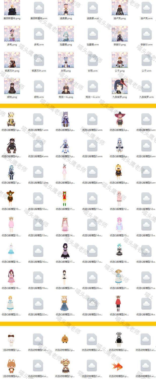 3d虚拟主播vrm文件抖音快手直播伴侣虚拟人B站虎牙直播卡通人文件-2 3d虚拟主播vrm文件抖音快手直播伴侣虚拟人B站虎牙直播卡通人文件(图2)