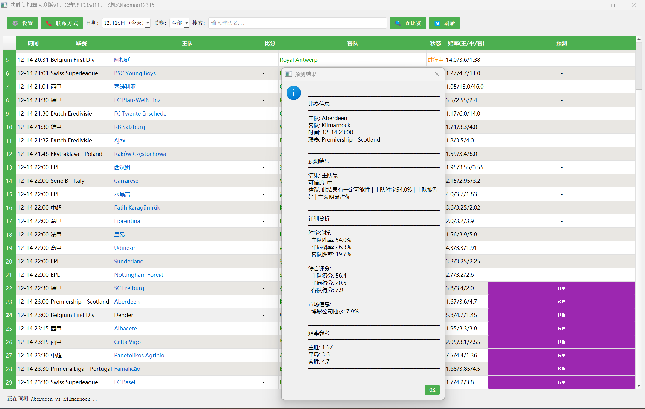 决胜美加墨足球比赛预测脚本+使用教程,实时预测号称胜率80%以上-2 决胜美加墨足球比赛预测脚本+使用教程,实时预测号称胜率80%以上(图2)