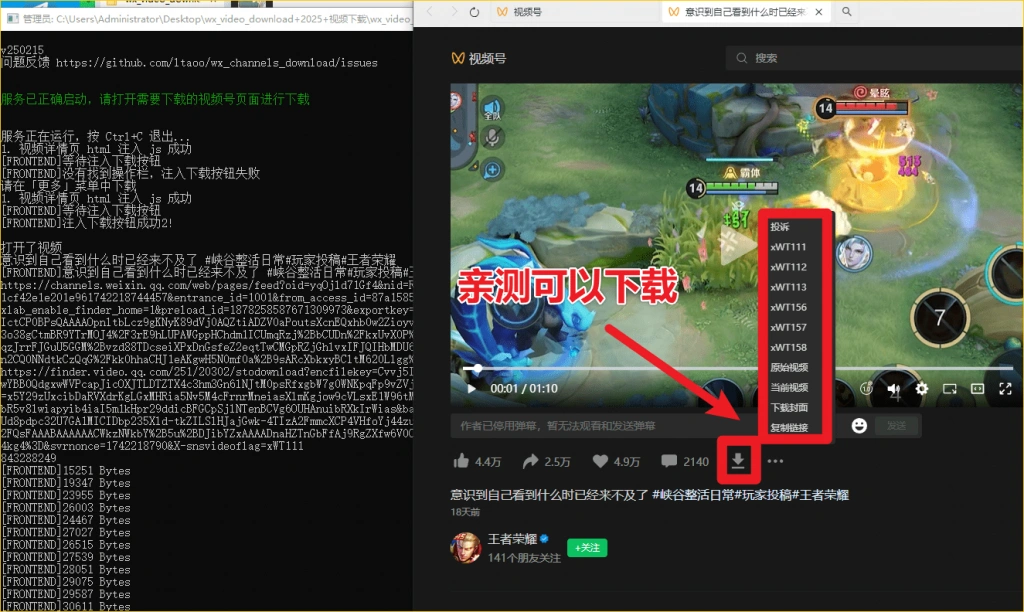最新版本视频号下载器支持直播回放下载-2 最新版本视频号下载器支持直播回放下载(图2)