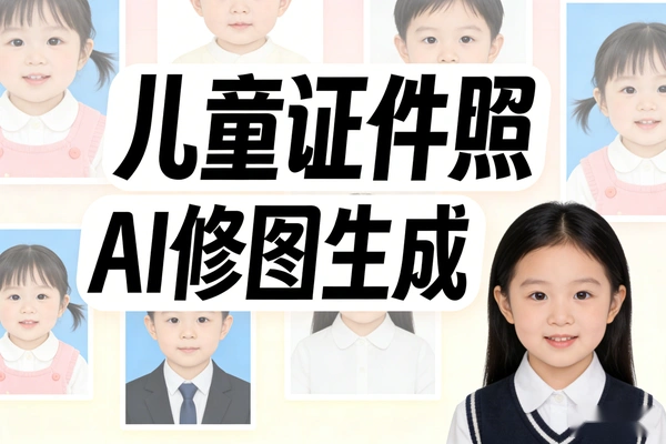AI儿童入园证件照修图赚钱(图1)