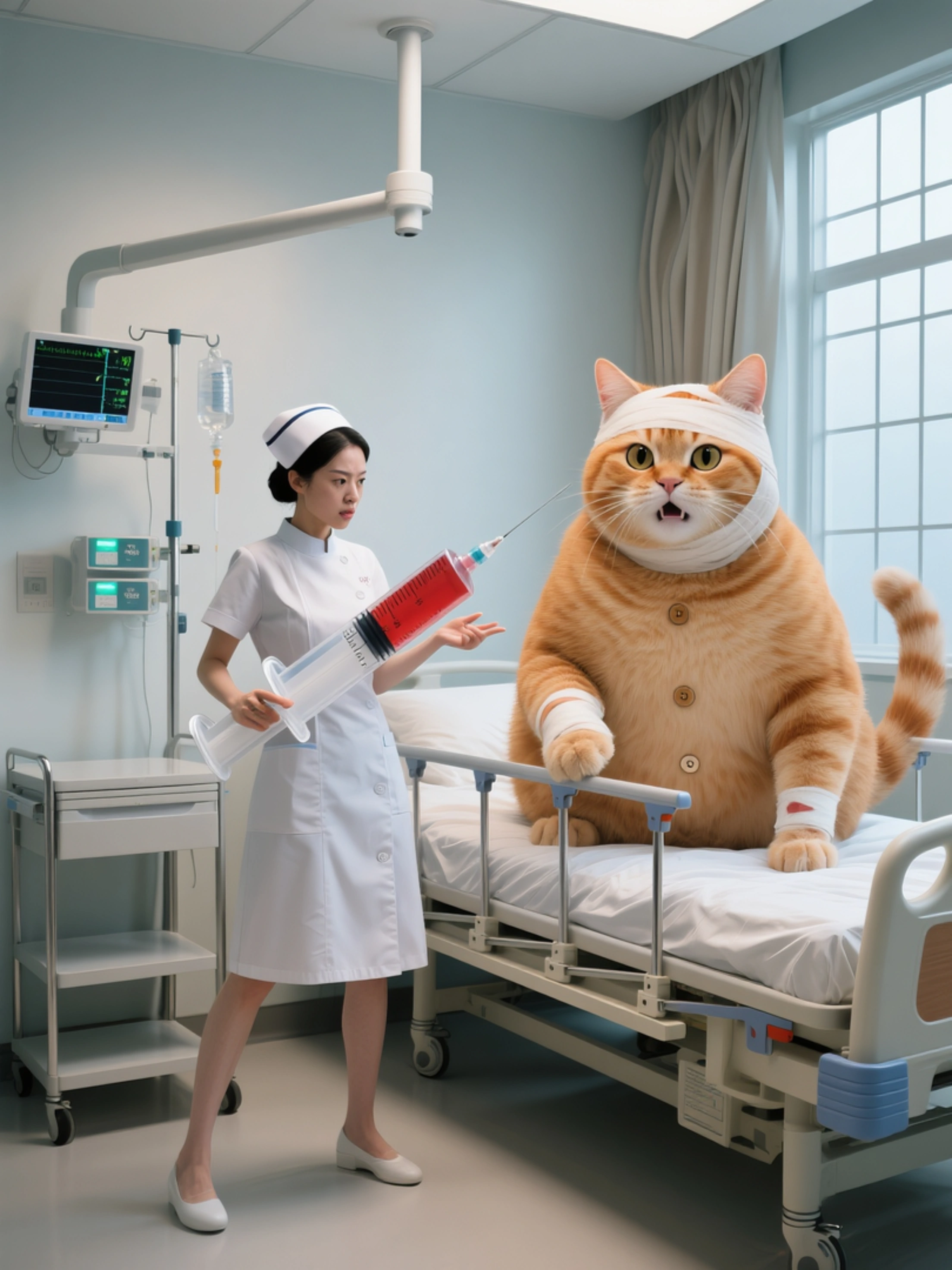 AI橘猫打针反差视频单条视频涨粉破千-2 AI橘猫打针反差视频单条视频涨粉破千(图2)