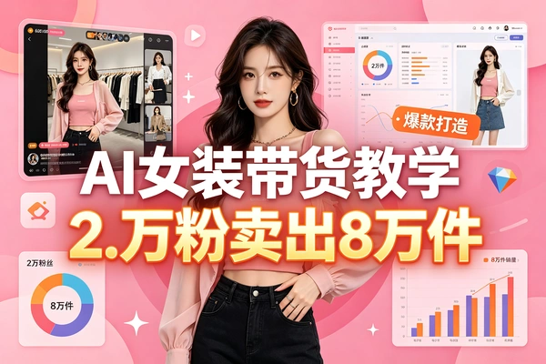 AI女装带货教学2.9W粉卖出8W件-1 AI女装带货教学2.9W粉卖出8W件(图1)