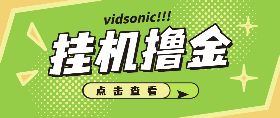 vidsonic挂机撸美金项目挂机脚本，单日收益30美金+工作室可批量搞-1