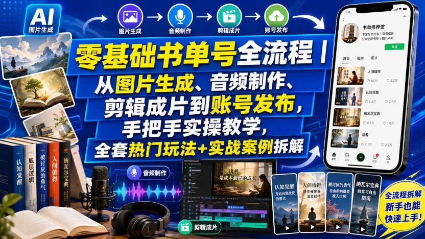零基础也能做书单号,从图片到爆款一次讲透-2 零基础也能做书单号,从图片到爆款一次讲透(图2)