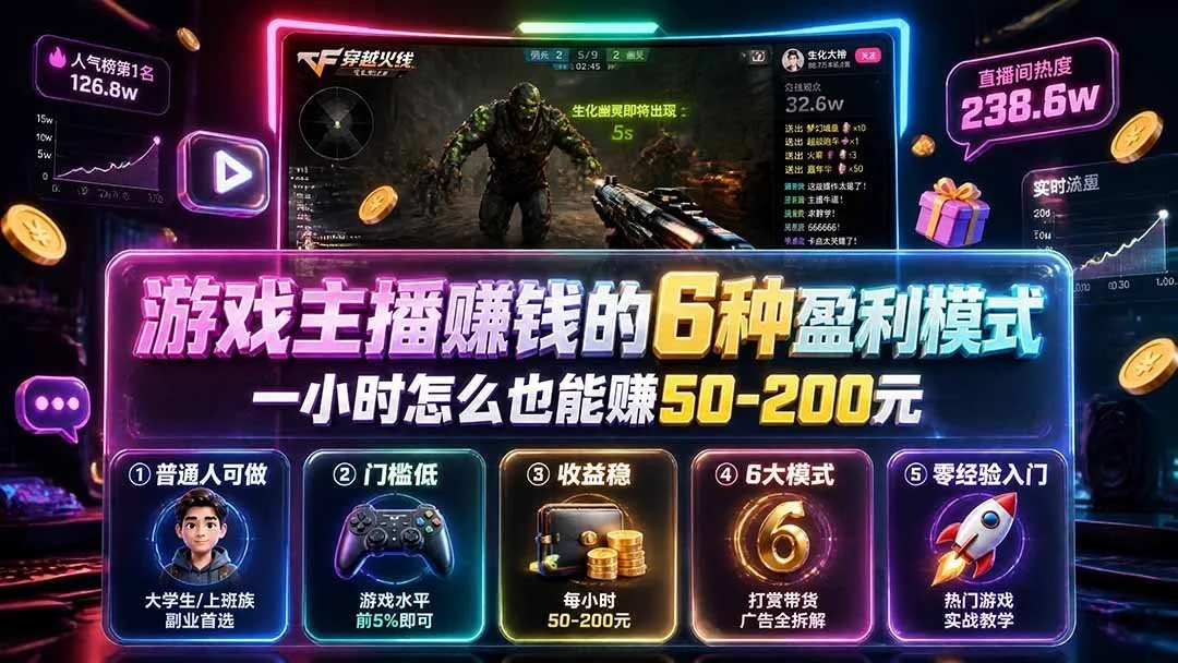 游戏主播没那么高门槛，普通人也能赚到零花钱(图2)