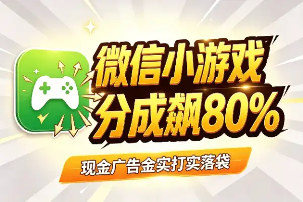 微信小游戏放大招，开发者分成飙到80%-1