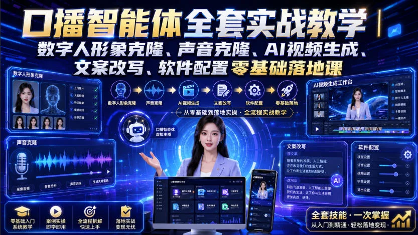 AI口播全流程:数字人+声音克隆实战-2 AI口播全流程:数字人+声音克隆实战(图2)