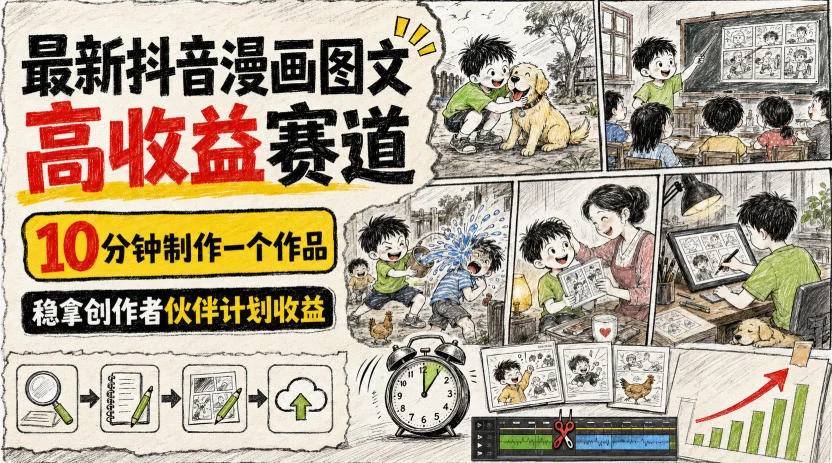 抖音漫画图文,10分钟出片赚收益-2 抖音漫画图文,10分钟出片赚收益(图2)