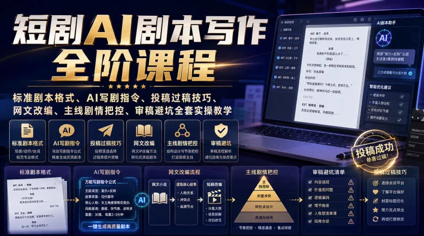 短剧编剧破局:AI写稿与过稿的实战心法-2 短剧编剧破局:AI写稿与过稿的实战心法(图2)
