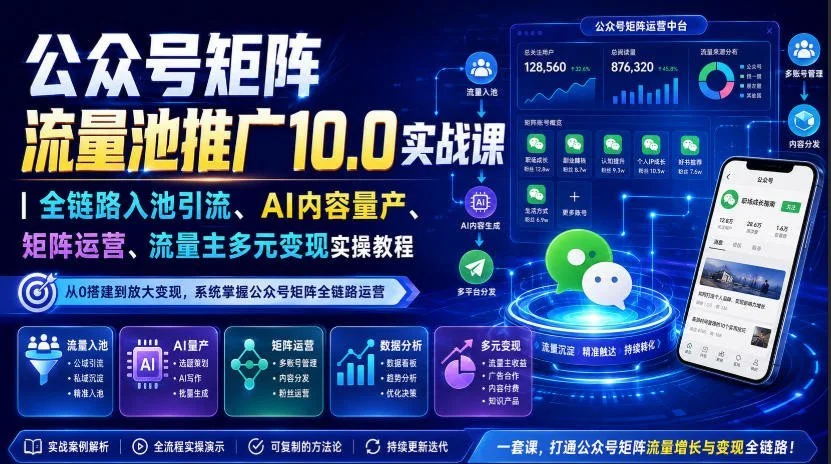 公众号矩阵搞钱:用AI量产内容,吃透自然流量-2 公众号矩阵搞钱:用AI量产内容,吃透自然流量(图2)
