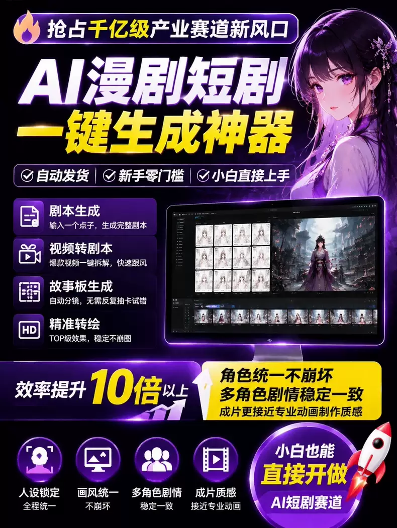 AI漫剧短剧一键生成神器,想法秒变完整剧集-2 AI漫剧短剧一键生成神器,想法秒变完整剧集(图2)