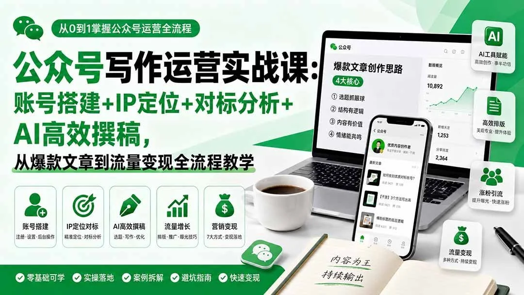公众号从0到爆文变现,看这套就够-2 公众号从0到爆文变现,看这套就够(图2)