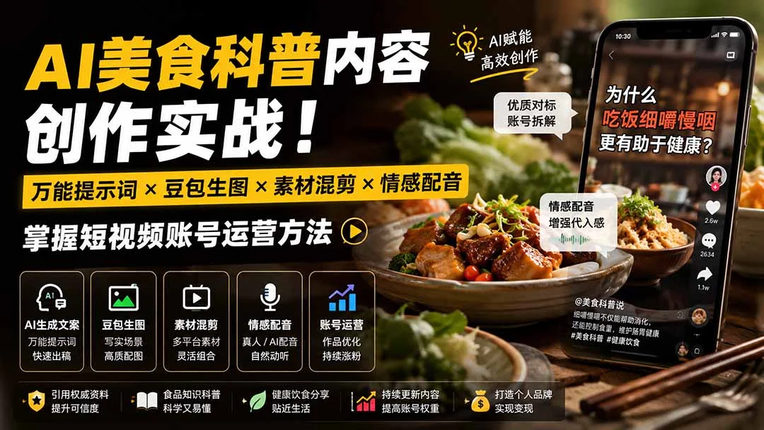 AI美食号从0到1,这套玩法直接抄作业-2 AI美食号从0到1,这套玩法直接抄作业(图2)