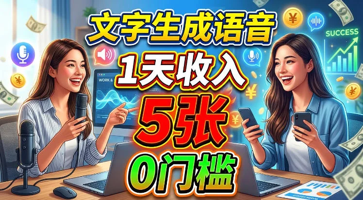文字转语音赚美金,新手也能上手-2 文字转语音赚美金,新手也能上手(图2)