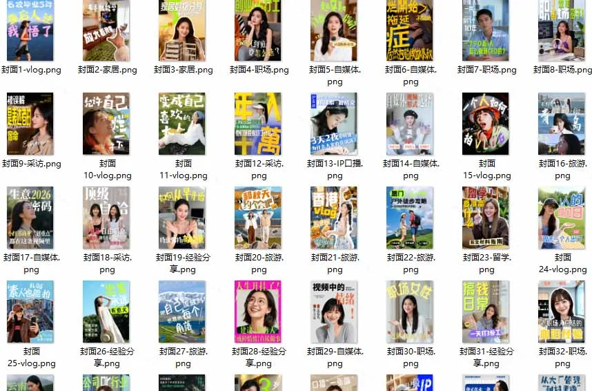 剪映封面模板200+，3秒搞定高级网感封面(图5)