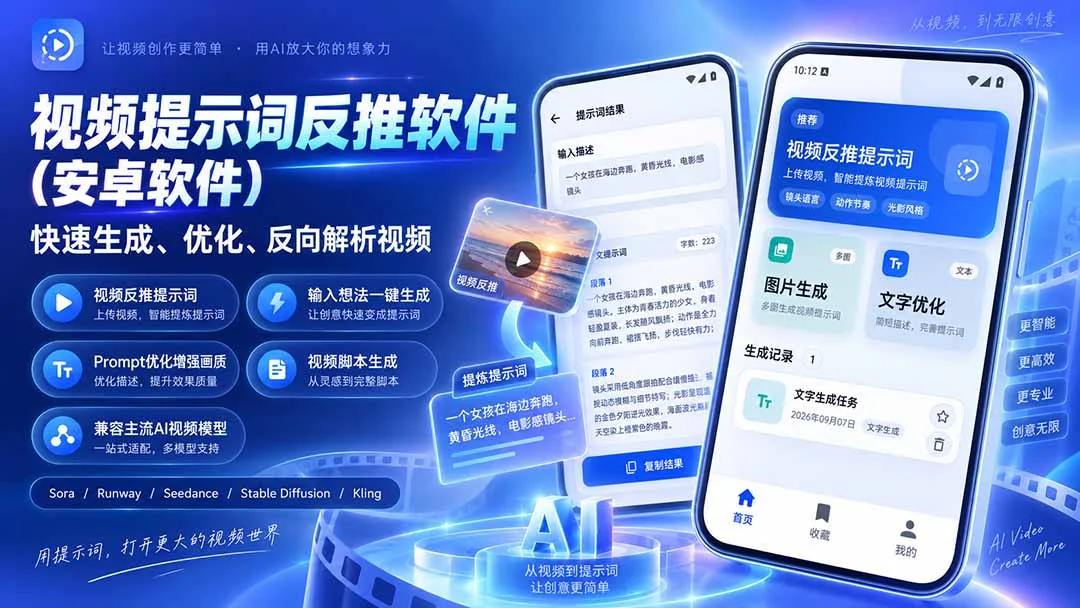 安卓端视频提示词反推神器，一键搞定视频Prompt(图2)