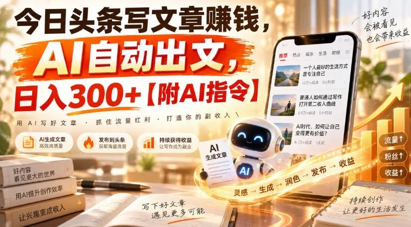 头条AI写作变现：2026新玩法，含AI提示词(图2)
