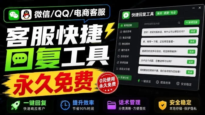 客服回复提速神器:话术库一键发送,多平台通用-2 客服回复提速神器:话术库一键发送,多平台通用(图2)