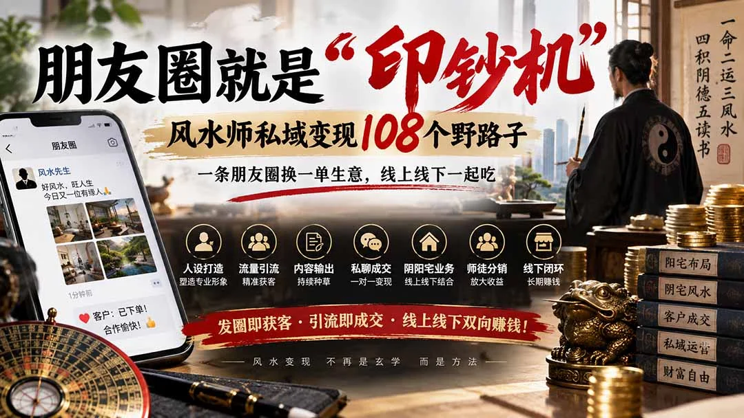 风水师私域变现：朋友圈成交+引流+报价收徒(图2)