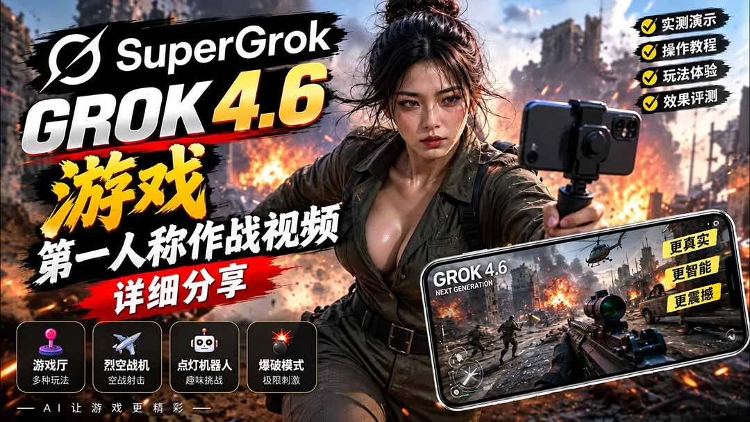 Grok 4.6 游戏实测：第一人称战斗能打吗(图2)