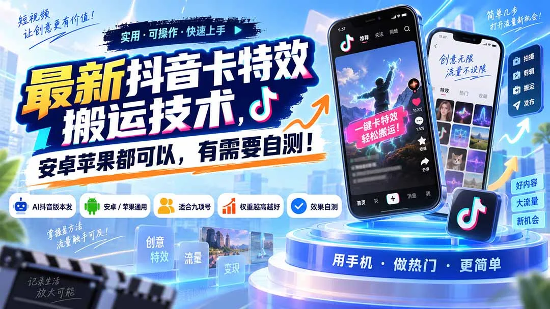 抖音卡特效搬运,安卓苹果都能玩-2 抖音卡特效搬运,安卓苹果都能玩(图2)